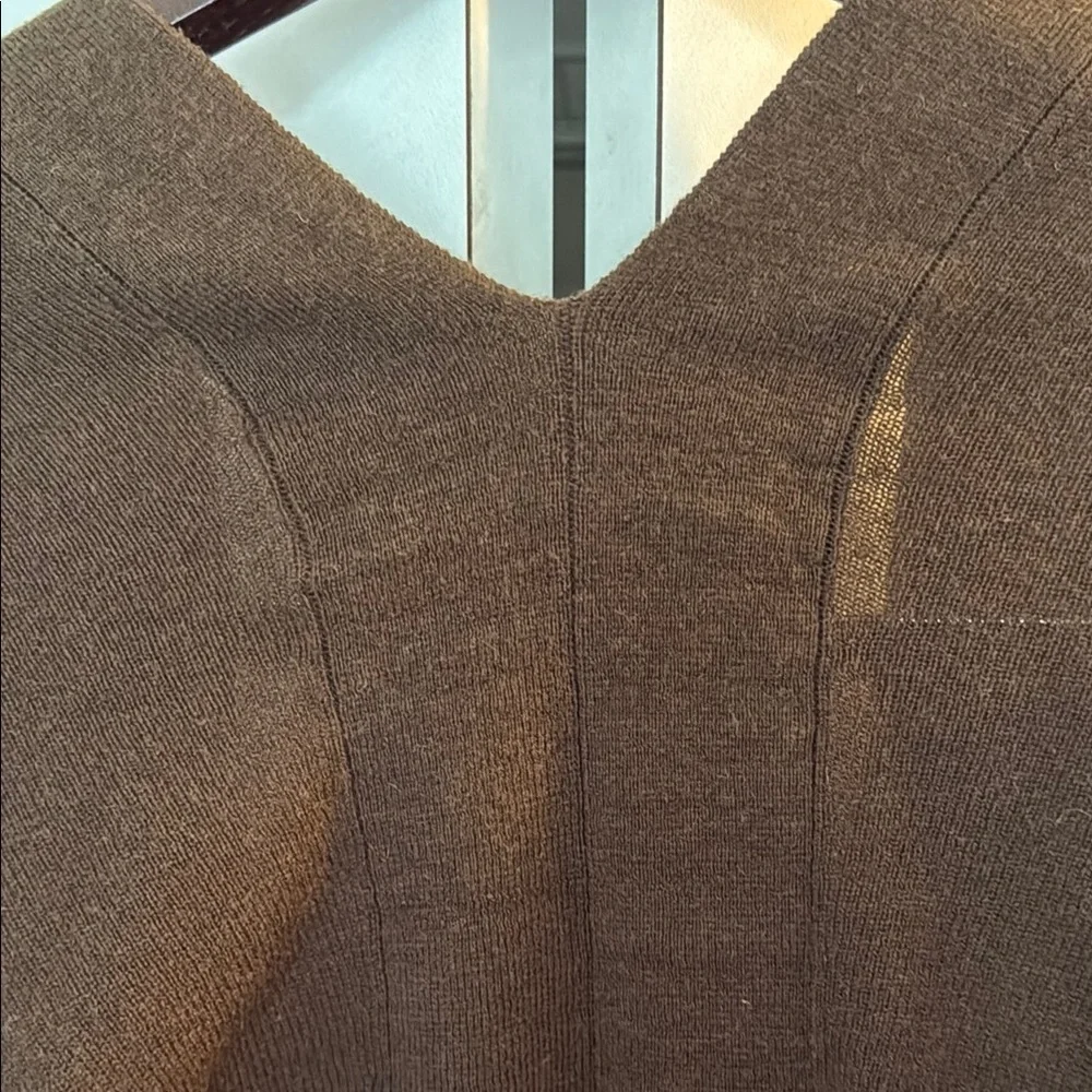 Allsaints wool/ cashmere Brown Open Front Cardigan Sweater sz 0